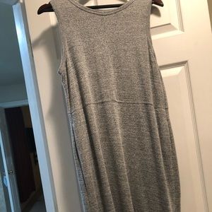 Soft gray knit dress